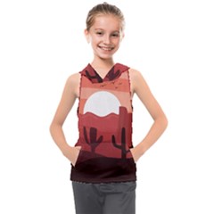 Artistic Digital Landscape Art Kids  Sleeveless Hoodie by Wegoenart