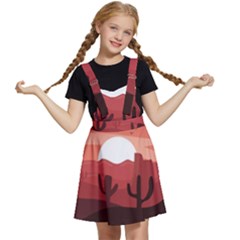 Artistic Digital Landscape Art Kids  Apron Dress