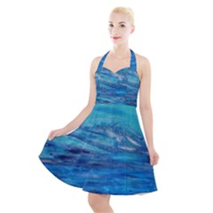 Into The Chill  Halter Party Swing Dress  by arwwearableart