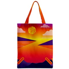 Sunset Lake Forest Hills Camp Zipper Classic Tote Bag by Wegoenart