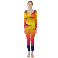 Sunset Lake Forest Hills Camp Long Sleeve Catsuit by Wegoenart