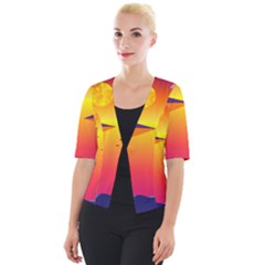 Sunset Lake Forest Hills Camp Cropped Button Cardigan by Wegoenart