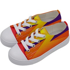 Sunset Lake Forest Hills Camp Kids  Low Top Canvas Sneakers by Wegoenart