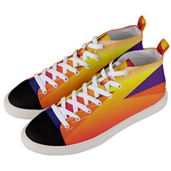 Sunset Lake Forest Hills Camp Men s Mid-top Canvas Sneakers by Wegoenart