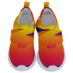 Sunset Lake Forest Hills Camp Kids  Velcro No Lace Shoes by Wegoenart