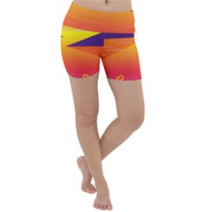 Sunset Lake Forest Hills Camp Lightweight Velour Yoga Shorts by Wegoenart