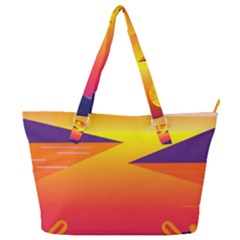 Sunset Lake Forest Hills Camp Full Print Shoulder Bag by Wegoenart