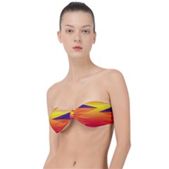 Sunset Lake Forest Hills Camp Classic Bandeau Bikini Top  by Wegoenart