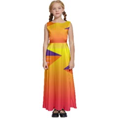 Sunset Lake Forest Hills Camp Kids  Satin Sleeveless Maxi Dress