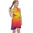 Sunset Lake Forest Hills Camp Kids  Halter Collar Waist Tie Chiffon Dress View3