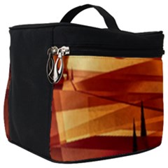 Illustration Golden Tuscany Brown Orange Make Up Travel Bag (big) by Wegoenart