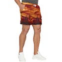 Illustration Golden Tuscany Brown Orange Men s Runner Shorts View2