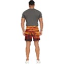 Illustration Golden Tuscany Brown Orange Men s Runner Shorts View4