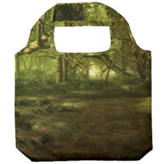 Nature Greenforest Trees Tree Landscape Foldable Grocery Recycle Bag by Wegoenart