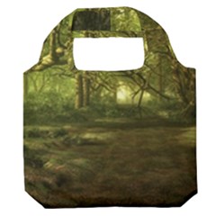 Nature Greenforest Trees Tree Landscape Premium Foldable Grocery Recycle Bag by Wegoenart