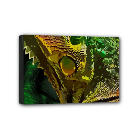 Chameleon Reptile Lizard Animal Mini Canvas 6  X 4  (stretched) by Wegoenart