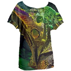 Chameleon Reptile Lizard Animal Women s Oversized Tee by Wegoenart