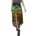 Chameleon Reptile Lizard Animal Velour Split Maxi Skirt View1