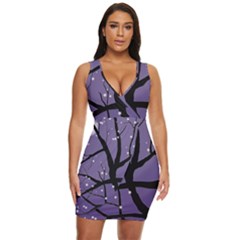 Moon Night Fantasy Dark Love Draped Bodycon Dress by Wegoenart