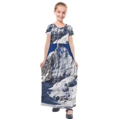 Adventure Altitude Climb Cold Kids  Short Sleeve Maxi Dress by Wegoenart