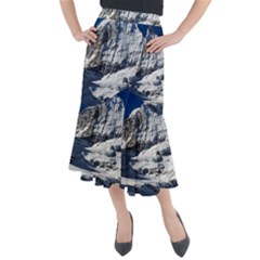 Adventure Altitude Climb Cold Midi Mermaid Skirt by Wegoenart