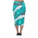 Sea Waves Seamless Pattern Midi Pencil Skirt View2