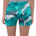 Sea Waves Seamless Pattern Sleepwear Shorts View2