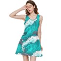 Sea Waves Seamless Pattern Inside Out Racerback Dress View1