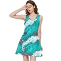 Sea Waves Seamless Pattern Inside Out Racerback Dress View3