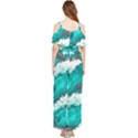 Sea Waves Seamless Pattern Draped Sleeveless Chiffon Jumpsuit View2