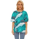 Sea Waves Seamless Pattern Oversized Basic Tee View1