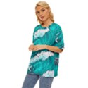 Sea Waves Seamless Pattern Oversized Basic Tee View2