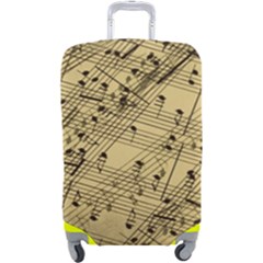 Vintage Background Music Nuts Sheet Music Luggage Cover (large) by Wegoenart