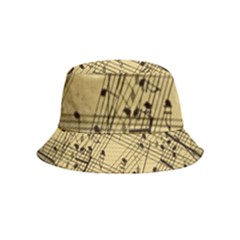 Vintage Background Music Nuts Sheet Music Inside Out Bucket Hat (kids) by Wegoenart