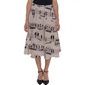 Art Vintage Music Paper Background Design Perfect Length Midi Skirt View1