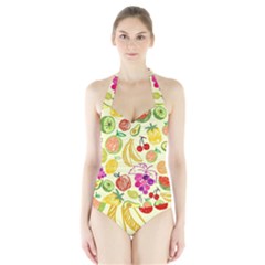 Seamless-fruit Halter Swimsuit by nateshop