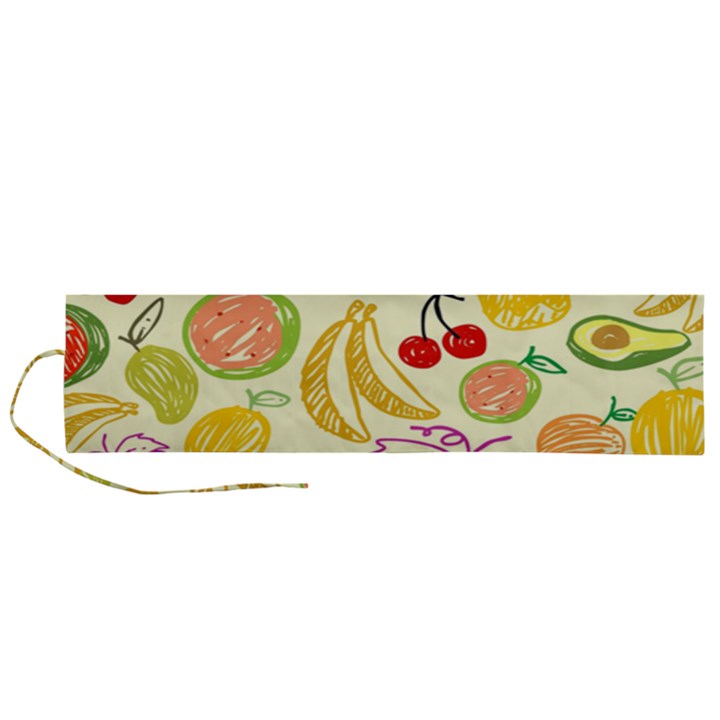 Seamless-fruit Roll Up Canvas Pencil Holder (L)