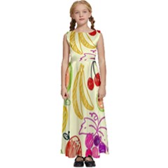 Seamless-fruit Kids  Satin Sleeveless Maxi Dress