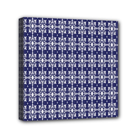 Floral-navi Mini Canvas 6  X 6  (stretched) by nateshop