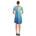 Color-bubbly Short Sleeve V-neck Flare Dress View2