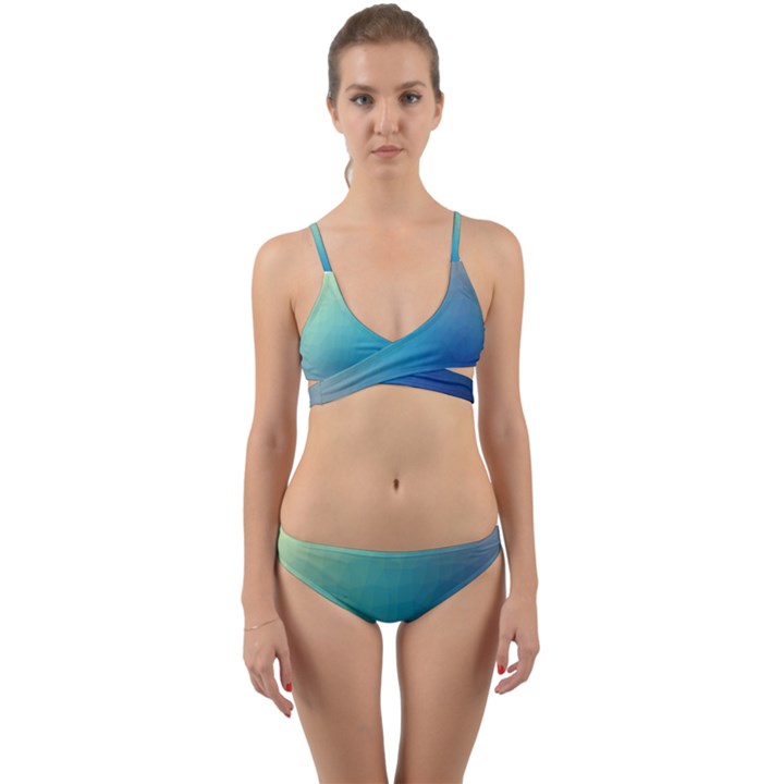 Color-bubbly Wrap Around Bikini Set