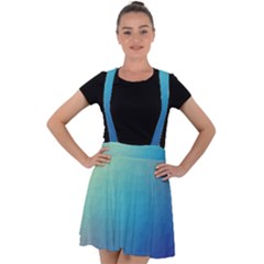 Color-bubbly Velvet Suspender Skater Skirt