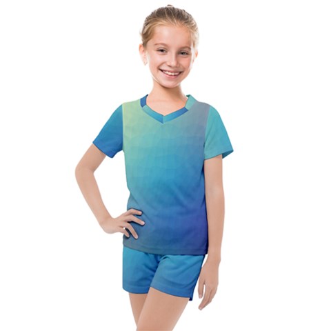 Color-bubbly Kids  Mesh Tee And Shorts Set by nateshop