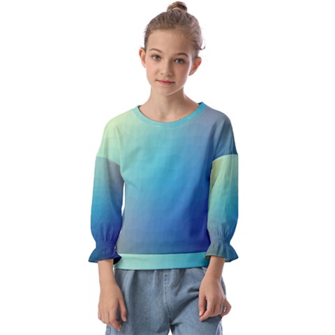 Color-bubbly Kids  Cuff Sleeve Top by nateshop