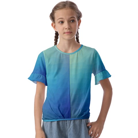 Color-bubbly Kids  Cuff Sleeve Scrunch Bottom Tee by nateshop