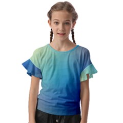 Color-bubbly Kids  Cut Out Flutter Sleeves by nateshop