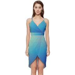 Color-bubbly Wrap Frill Dress by nateshop