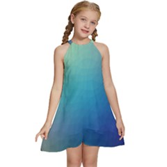 Color-bubbly Kids  Halter Collar Waist Tie Chiffon Dress by nateshop