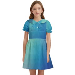 Color-bubbly Kids  Bow Tie Puff Sleeve Dress by nateshop