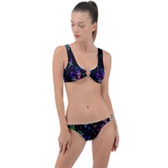 Snowflakes-star Calor Ring Detail Crop Bikini Set